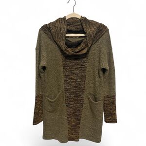 A'reve Anthropologie Tunic Sweater Women’s Small Wool Blend Boho Chic Cowl Neck